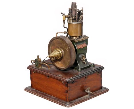 Wassergekühlter Einzylinder-Motor mit Heißrohrzündung "Metrogas", um 1910  Vertikaler Gasmotor, ausgestattet mit allen Origin