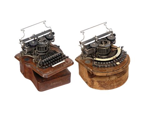 Hammond No. 12 Universal und Hammond No. 2 Ideal  1) Hammond No. 2 Universal, ab 1904, frühe amerikanische Typenschiffchenmas