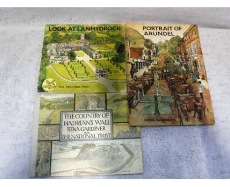 RENA GARDINER: 'Look at Lanhydrock', 'The Country of Hadrian's Wall', 'Portrait of Arundel' (3)
