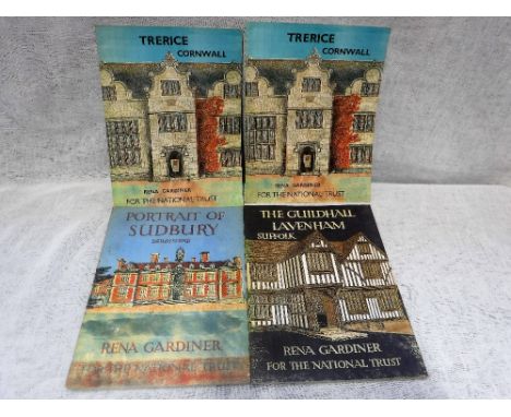 RENA GARDINER: 'The Guildhall, Lavenham, Suffolk', 'Trerice, Cornwall'(2) and 'Portrait of Sudbury, Derbyshire' (4 in total)