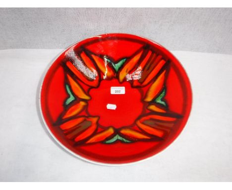 A POOLE POTTERY 'DELPHIS' BOWL by Ann Godfrey (Lloyd) circa 1968-70, 13.5" dia