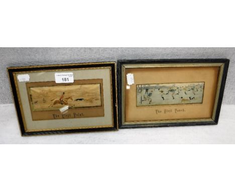 A 19TH CENTURY SILK STEVENGRAPH 'The First Touch' and the companion 'The First Point'