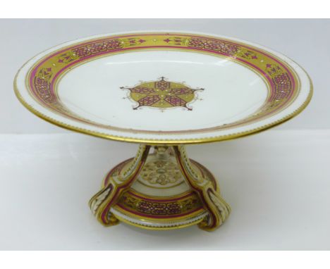 A Royal Worcester comport, a/f, (staple repair to stand) 