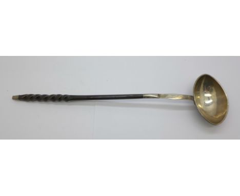 A Georgian silver ladle, possibly by Richard Crossley, London, no Assay office mark
