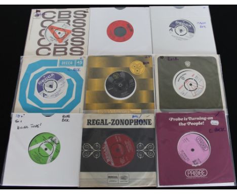 70s ROCK 7" - An eclectic collection of 18 x 7" releases with promos and collectible sides! Artists/titles include Just Plain