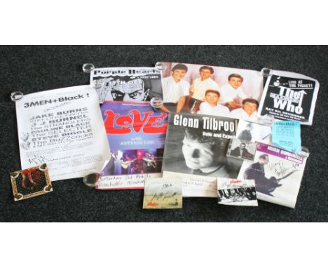 THE STRANGLERS & RELATED - a collection of signed items to include 2 7" singles for The Stranglers signed by Hugh Cornwell an