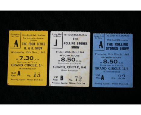 THE ROLLING STONES SHOW - TICKETS - 3 ticket stubs relating to the Rolling Stones to include The Four Cities R. & B. Show in 