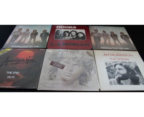 THE DOORS - Quality selection of 5 x LPs and 1 x maxi 12" with early pressings. Titles are Waiting For The Sun (2 copies incl