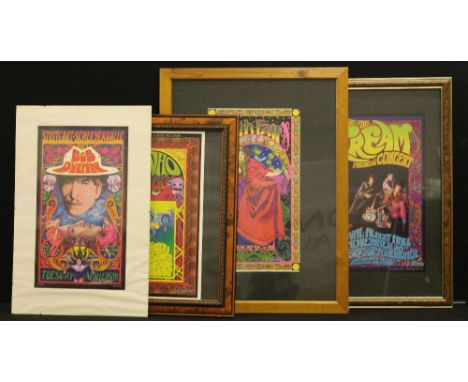 BOB MASS POSTERS - 4 posters designed and signed by Bob Masse to include Bob Dylan Love/Theft 2002, The Who at Pengrowth Sadd