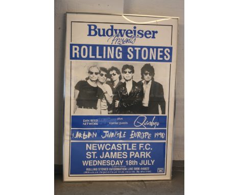 ROLLING STONES - a promotional poster for the Rolling Stones Urban Jungle Europe 1990 Tour at Newcastle F.C. St. James Park W