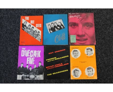 PROGRAMMES - 6 programmes from the 1960s to include Cliff Richard and the Shadows with autographed publicity photograph by Th