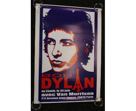 BOB DYLAN POSTER - an Australian 2003 limited edition Bob Dylan poster from his performance with Van Morrison on 30th June in