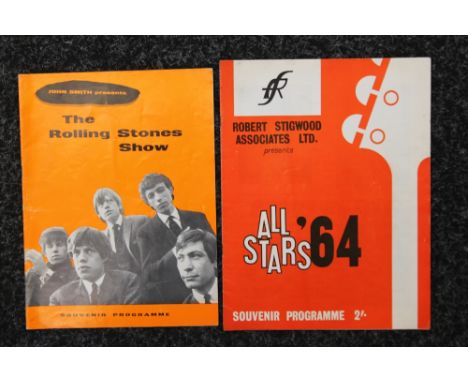 ROLLING STONES - 2 Rolling Stones 1964 programmes to include All Stars '64 where The Rolling Stones featured as one of a numb