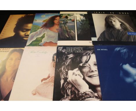 SOLO FEMALE - Nice collection of 45 x LPs. Artists/titles are Joni Mitchell (x15) inc. Blue (original textured sleeve K 44128