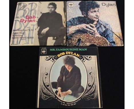 BOB DYLAN EPs - Nice little pack of 3 x early 7" EPs. Titles are All I Really Want To Do (EP 5923 French only release, nice E