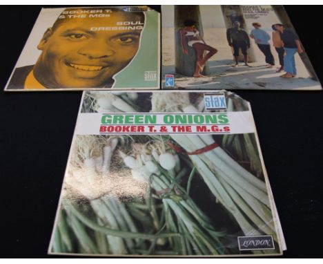 BOOKER T. & THE M. G'S - 3 x great original albums. Titles are Green Onions (London mono HA-K 8182 - Ex/VG with the top corne