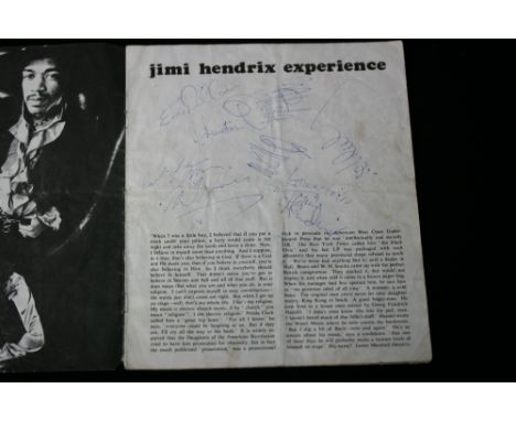 JIMI HENDRIX EXPERIENCE - rare programme signed on the inside page by the Jimi Hendrix Experience and Noel Redding's band Fat