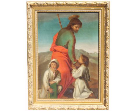 Old Master Style, St. James. Oil on canvas. Likely 19th century. Appears to be unsigned, has not been examined out of frame. 