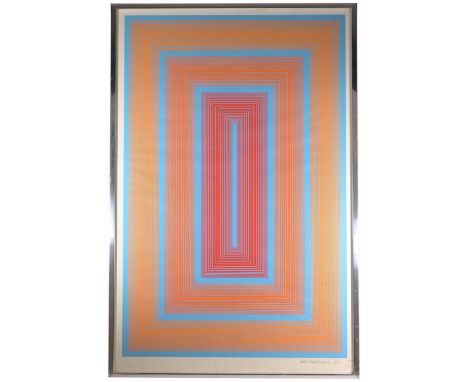 Richard Anuszkiewicz (American, B. 1930)Untitled op-art.  Signed and dated 1971 in marker lower right.  Silkscreen on paper.S