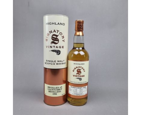 Glenturret 1992 12 Year Old Signatory Vintage. Bottled 2005. Cask 820 Sherry Butt. Bottle 401 of 808. 43% Vol  Whisky  