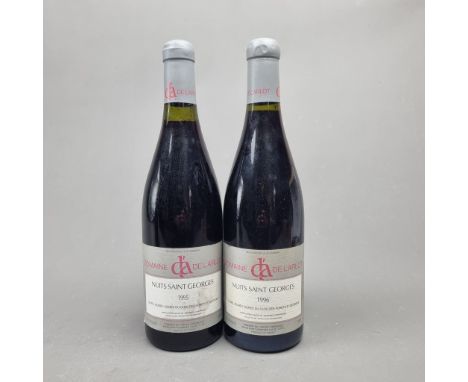 2 Bottles De L'Arlot Nuits St Georges to include 1995 and 1996 Vintage  