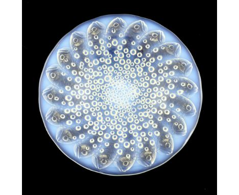Rene Lalique, a Roscoff opalescent glass bowl, model 10-383, designed circa 1932, polished, incised mark R Lalique, France, 3