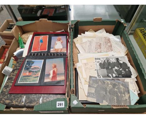 PRINTED LETTERS, INVOICES AND EPHEMERA, TOGETHER WITH LOOSE PHOTOGRAPHS AND AN ALBUM OF MARILYN MONROE PHOTOGRAPHS
