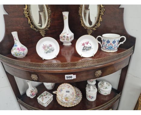 ORNAMENTAL VASES, JARS AND SMALL DISHES BY WORCESTER, MINTON, WEDGWOOD AND OTHERS