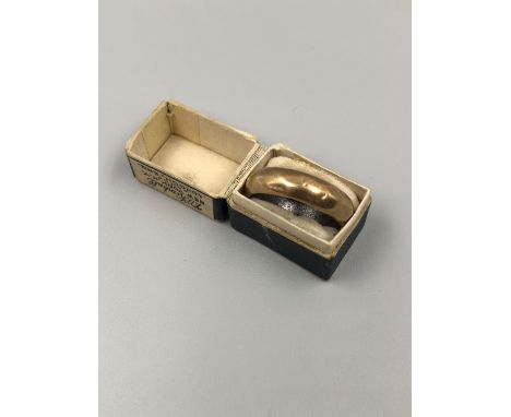 A VINTAGE ANTI RHEUMATIC NUMBER 13 RING BY F.W KIMBALL NEW YORK AND LONDON, 1920's COMPLETE WITH BOX RING SIZE Z PLUS TWO LEA