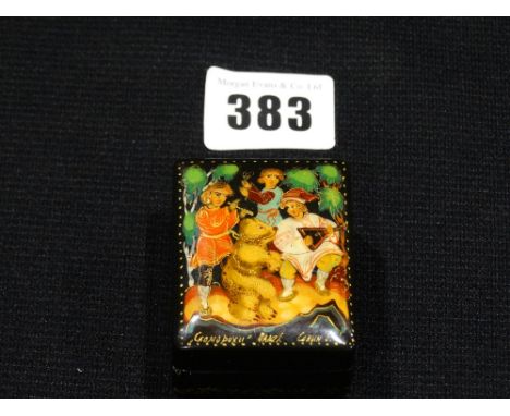 A Russian Lacquerwork Snuff Box