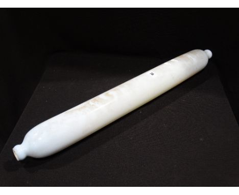    A Large Antique Milk Glass Rolling Pin                                          