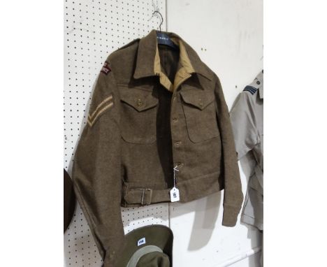     A 1940 Pattern Battle Dress Blouse, Badged New Zealand SAS &amp; Cpl Stripes         