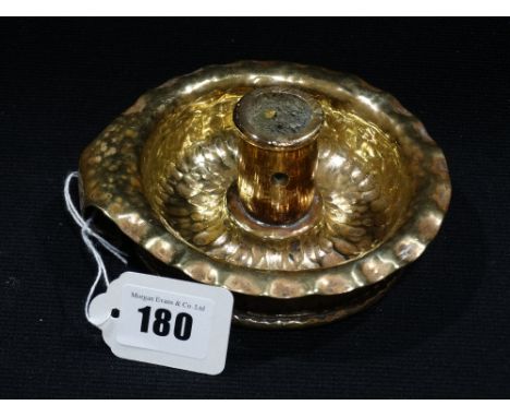     A Trench Art Chamber Stick Made From A Brass Shell Case                         