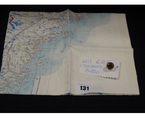     A British SAS Silk Escape Map, Russia Cold War Period, Together With A World War 2 Collar Stud Compass                   