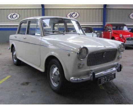1962 Fiat 1100dMake: FiatModel: 1100DYear: 1962Mileage: 7373VIN: 103G1 1021858Configuration: Right Hand DriveRegistration: 18