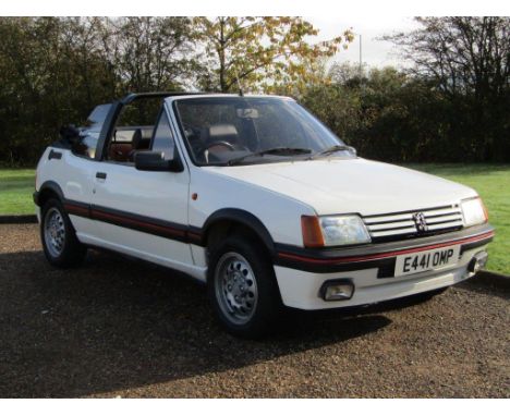 1988 Peugeot 205 CTi CabrioletMake: Peugeot Model: 205 CTiYear: 1988Mileage: 84700VIN: VF320DB6201281182Configuration: Right 