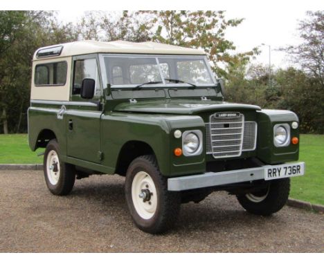 1977 Land Rover 88 SWB Series III"Make: Land RoverModel: 88" Series IIIYear: 1977Mileage: 32580VIN: 90133581AConfiguration: R