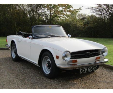 1971 Triumph TR6Make: TriumphModel: TR6Year: 1971Mileage: 13298VIN: CP542020Configuration: Right Hand DriveRegistration: OFM9