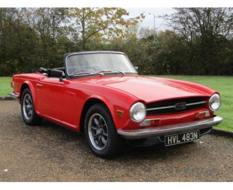 1975 Triumph TR6Make: Triumph Model: TR6Year: 1975Mileage: 87300VIN: CR59390Configuration: Right Hand DriveRegistration: HVL4