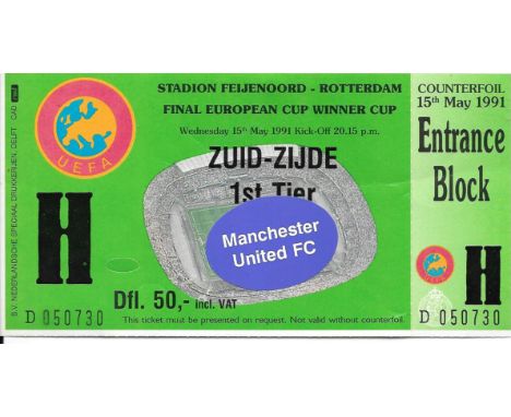 1991 ECWC FINAL BARCELONA V MANCHESTER UNITED TICKET
Ref SM