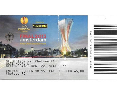 2013 EUROPA LEAGUE FINAL SL BENFICA V CHELSEA TICKET
Fold