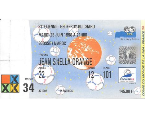 1998 WORLD CUP MOROCCO V SCOTLAND TICKET
Folds
Ref BF