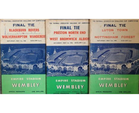 1954, 1959 &amp; 1960 FA CUP FINAL PROGRAMMES
The 1960 programme is signed on the cover by the legendary commentator&nbsp;Ken