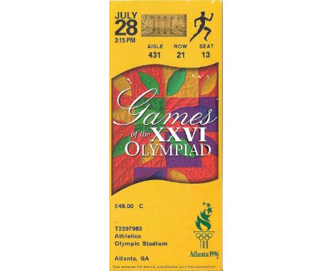 1996 OLYMPICS ATHLETICS TICKET&nbsp;
Ref SW