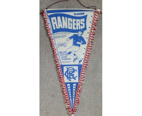 VINTAGE GLASGOW RANGERS PENNANT
10 x 19.5 Inch
Ref SM