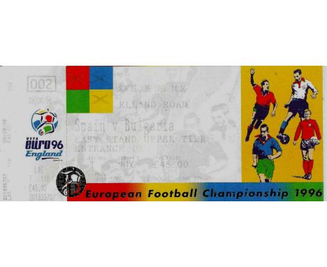EURO 96 SPAIN V BULGARIA AT LEEDS UNITED UNUSED TICKET
Ref BF
