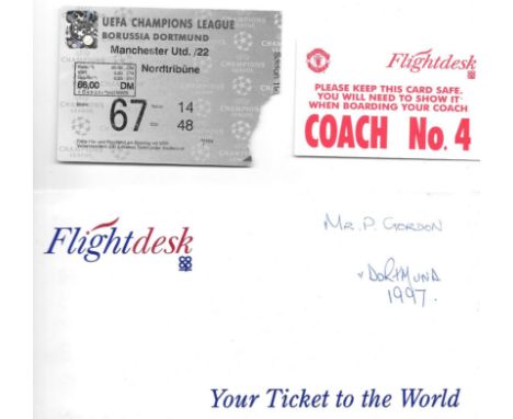 1998 BORUSSIA DORTMUND V MANCHESTER UNITED TICKET, ITINERARY, FLIGHT TICKETS ETC
Ref SM