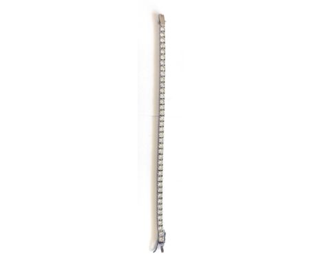 925 Silver stone set tennis bracelet, length 18cm