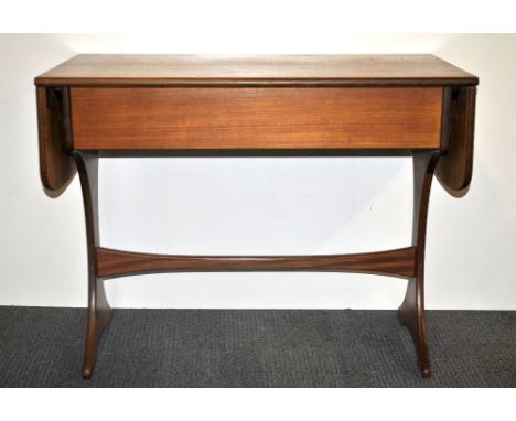 A 1970's G Plan teak extending console table, W. 93 cm (closed).