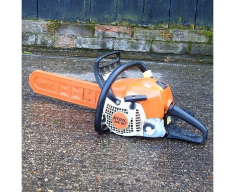 A Stihl petrol chainsaw